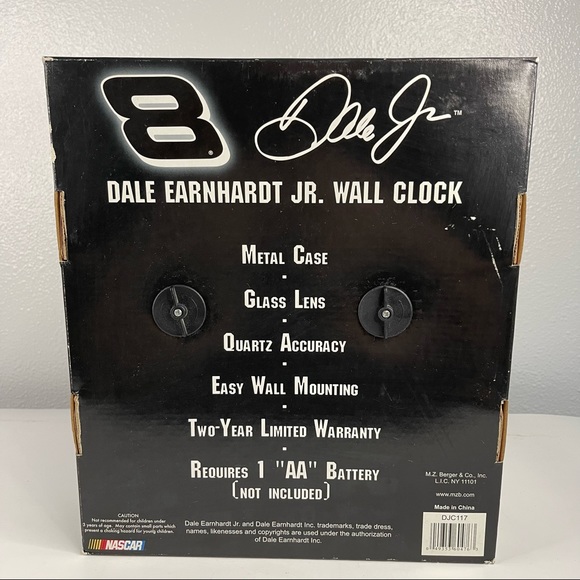 Dale Earnhardt Jr. #8 Red Wall Clock Battery Operated NEW IN BOX - Picture 2 of 5
